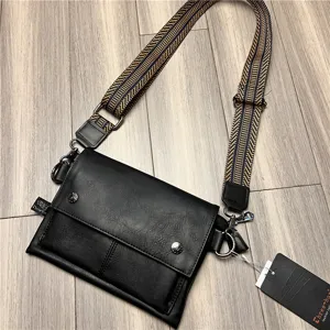 Men crossbody bag casual canvas strap shoulder bag small messenger bag daily travel chest pack