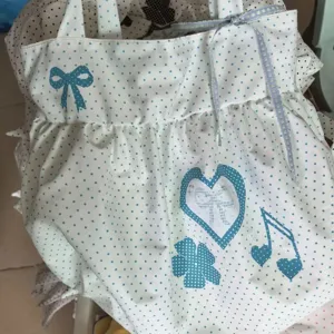 Koreaanse stijl stippen shopper, schattige strik hart print casual schoudertas.