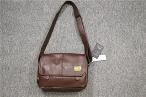 Men brown leather messenger bag casual shoulder cross body bag stylish soft PU handbag for use