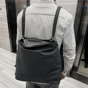 Sac à dos multifonctionnel tendance pour hommes et femmes, cabas bandoulière en cuir.
