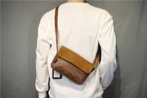 Stylish retro brown PU leather crossbody bag with flap, perfect for casual daily wear and travel.