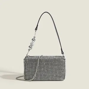 Sparkling rhinestone shoulder bag for women fashion evening clutch crystal crossbody handbag