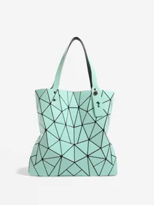 Sac cabas géométrique vert menthe élégant sac à épaule pour femme style quotidien