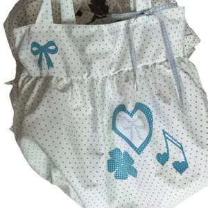 Koreaanse stijl stippen tote tas schattige strik hart retro muzieknoot canvas schoudertas
