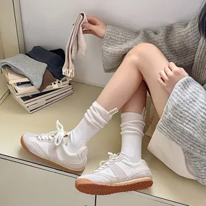 Damen Herbst Winter dicke Nadel Slouch Socken koreanische Mode mittelhohe Socken mit Etikett