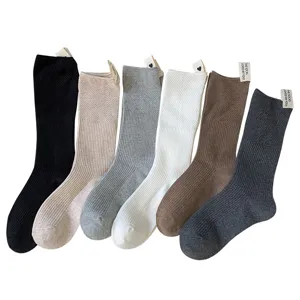 Herbst Winter dicke Strick gerippte Wadensoehne fuer Damen stilvolle Freizeitsocken.
