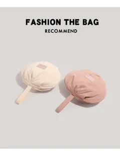Sac de rangement sphérique pour sous-vêtements de voyage organiseur pochette beige rose