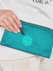 Pochette de voyage minimaliste turquoise sac passeport fermeture eclair porte carte
