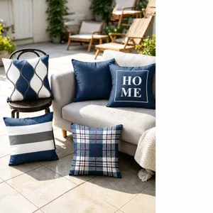 Outdoor Waterproof Throw Pillow Cover Geometric Print Decorative Cushion Cover For Sofa Living Room Home Decor