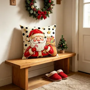 Christmas Santa throw pillow cover decorative polyester cushion cover for sofa living room
