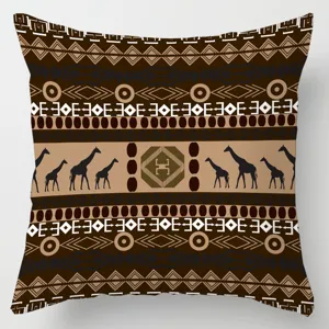 African tribal pattern throw pillow cover, ethnic geometric cushion cover for home decor.