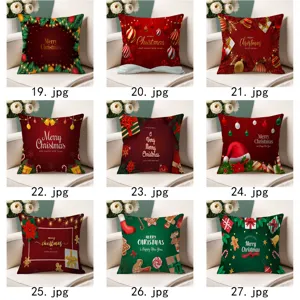 Christmas throw pillow cover holiday decorative cushion sofa cushion case set 45x45cm