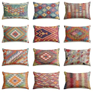Bohemian Geometric Printed Pillow Cover Ethnic Style Decorative Throw Pillowcase For Living Room Home Decor