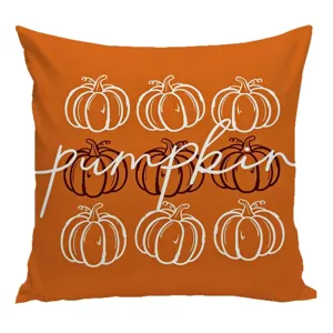 Housse de coussin orange motif citrouille d'automne taie décorative pour canapé action de grâce