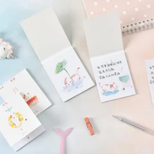 Cute cat sticky notes set, colorful memo pads for study, office and cute stationery supplies.