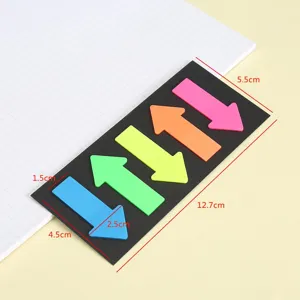 Creative arrow sticky notes neon index tabs memo paper colorful office stationery set