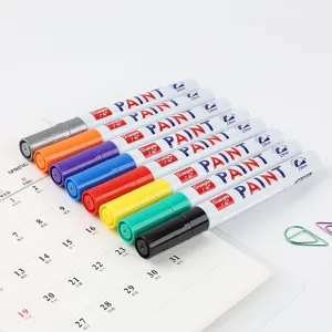 GuangNa 101 paint marker pens set 2.8mm colorful DIY art markers for black paper tires.