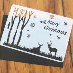 Weihnachts Malvorlage Schablone für DIY Scrapbook und Kinder Zeichnen Bastelprojekte.