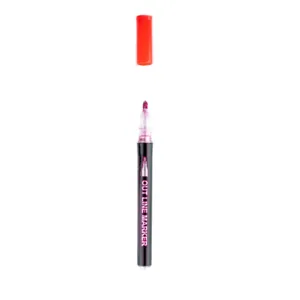 Gedetailleerd close-up uitzicht van de dubbele lijn omtrek markeerstift met fijne punt.