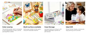 72/120/168 colors acrylic marker pens dual tip art markers for painting DIY crafts drawing