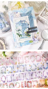 PET bloemen washi tape decoratieve stickers scrapbooking journaling knutselrol