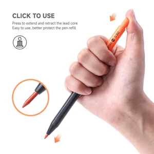 Click action colored pencil with 3.0mm soft oil based lead core for professional art drawing.