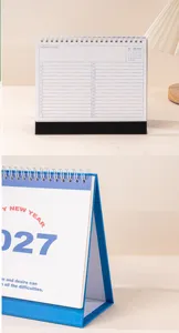 2027 New Desktop Calendar Simple Fresh English Planner Memo Pad Daily Schedule Office Decor