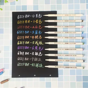 Colorful Soft Brush Pens Metallic Paint Marker Set For DIY Scrapbook Drawing And Writing Art Crafts