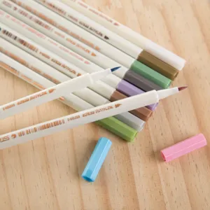 STA metallic brush pens for DIY art, journaling, and hand lettering with vibrant colors.