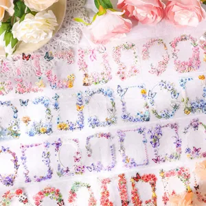 PET bloem vlinder frame decoratieve washi tape stickers voor journaling knutselprojecten