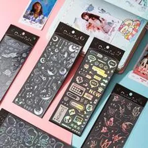 Korean style cute laser journaling stickers set, perfect for scrapbooking and DIY decoration.