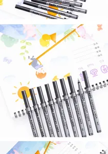 Waterproof pigment liner pens set for sketching, drawing, and precise outline work.
