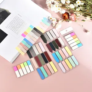 PET Haftnotizen Index Tabs Morandi Retro Farbe Transparente Haftflaggen Seitenmarkierungen Büro Schulbedarf