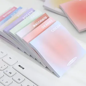 Gradient colorful sticky notes set for office memo indexing and daily study planning pad