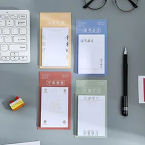 Minimalist sticky notes colorful memo pads set cute stationery for office and school use detail
