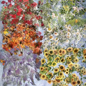 Floral Plant Sticker Pack Transparent Waterproof Decorative Scrapbook Stickers Botanical Journal Stationery Supplies