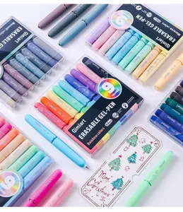 Bunte radierbare Gelstifte Set 0.6mm Pastell Stifte für Tagebuch Notizen und Zeichnen Schreibwaren