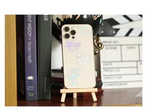 Transparent laser cartoon stickers for phone decoration DIY crafts cute aesthetic design