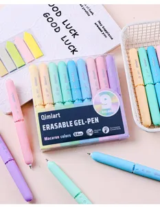 9 Farben Radierbare Gelschreiber Set Macaron Farben 0.6mm Süße Schulbedarf Schreibwaren
