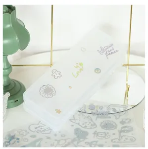 Transparent holographic cartoon stickers featuring cute designs for DIY phone and journal decoration.