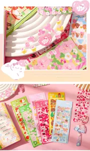 Cute cartoon sticker set transparent waterproof hand ledger decorative stickers details