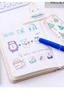 Ausloesbares Gelstift-Set fuer Bullet Journal, Schreibwaren und bunte Zeichnung Werkzeuge.