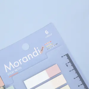 Translucent PET sticky notes Morandi index tabs pastel aesthetic memo pads planner stationery