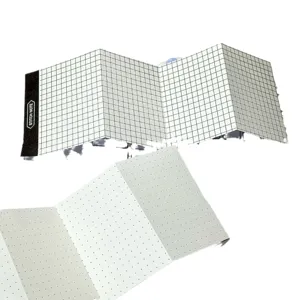 Accordion fold sticky note pad creative tearable memo book with grid and dot grid design.