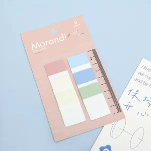 Translucent PET sticky notes Morandi color index tabs sticker set self-adhesive memo pads
