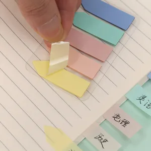 Transparente Pfeil-Index-Haftnotizen, pastelbeschreibbare Seitenmarkierungsetiketten Schule.