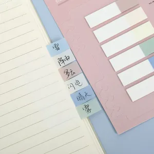 Translucent PET Morandi Sticky Index Tabs Planner Page Markers Office Stationery