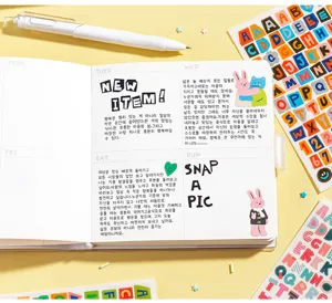 Colorful alphabet and number stickers for DIY journaling, scrapbooking, and photo decoration.