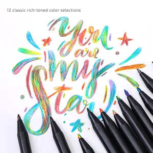 Professional push-type colored pencils with soft oil-based cores for vibrant and smooth drawing.