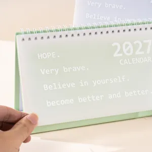 Calendario de escritorio 2027 creativo minimalista de pie planificador de notas